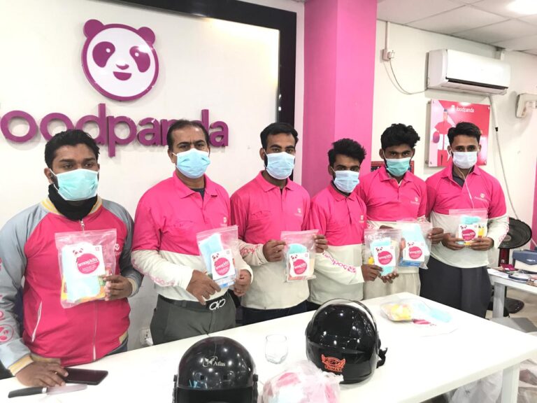 foodpanda distribute safety kits among delivery riders