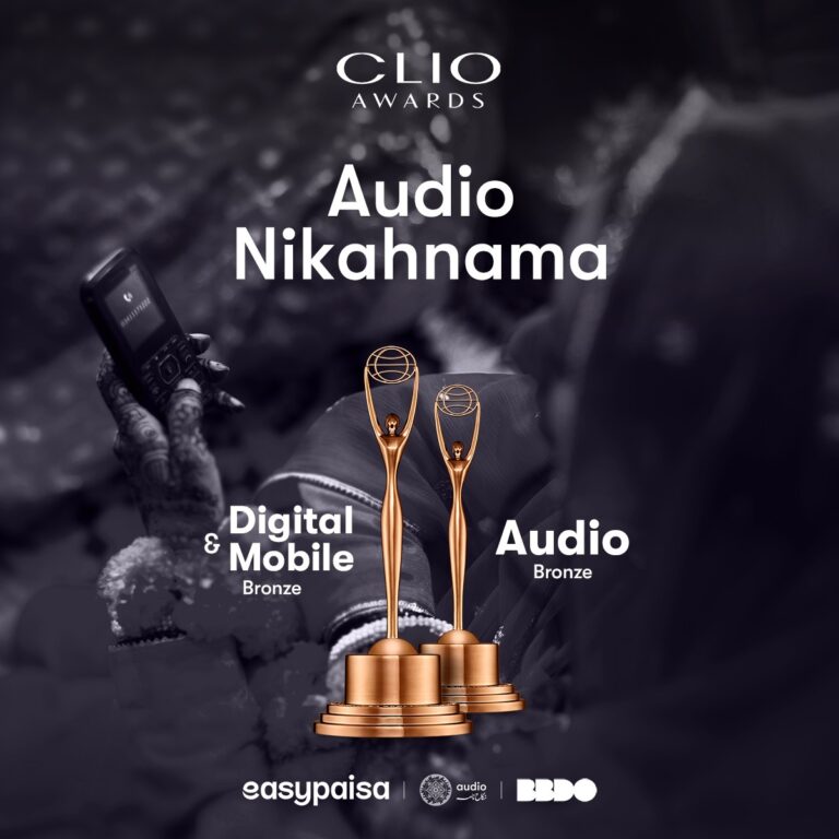 easypaisa’s Audio Nikkahnama campaign victorious at the prestigious CLIO Awards