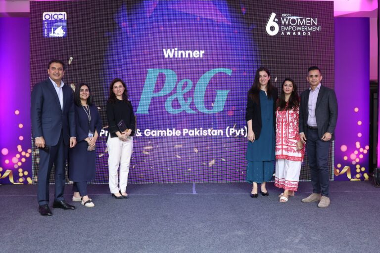 P&G PAKISTAN TAKES HOME CHAMPION OF 2023 AWARD AT THE 6TH ANNUAL OICCI WOMEN EMPOWERMENT AWARDS