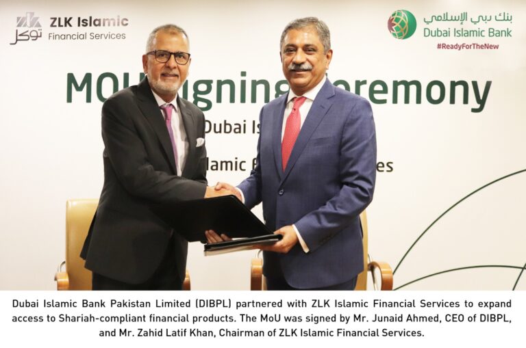 Dubai Islamic Bank Pakistan Limited and ZLK Islamic Financial Services partner to enhance Shariah-compliant financial access