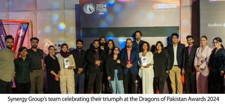 Synergy Group puts on a dominating show with 10 wins at the first ever international Dragons of Pakistan 2024 awards