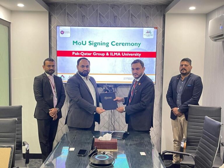 Pak-Qatar Group and ILMA University sign a Memorandum of Understanding (MoU) for a Strategic Partnership to Enhance Talent Pool within the Islamic Finance Industry