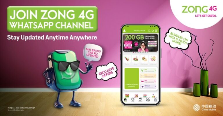 Zong 4G Launches Official WhatsApp Channel for Seamless Customer Engagement