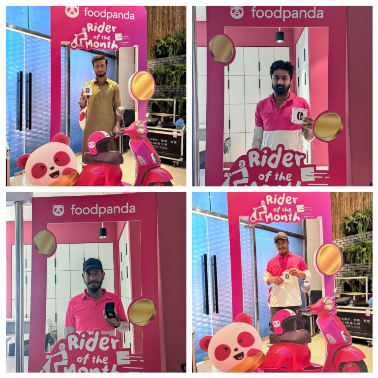 foodpanda proudly celebrates the champions of the road. Each month, top-performing riders across Karachi, Lahore and Islamabad are rewarded with gold coins and smart bands — a token of appreciation for their dedication and hustle.