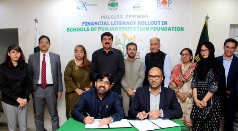 PEF, Karandaaz, NIBAF Pakistan, and Bank of Punjab Rollout Financial Literacy in Punjab Schools