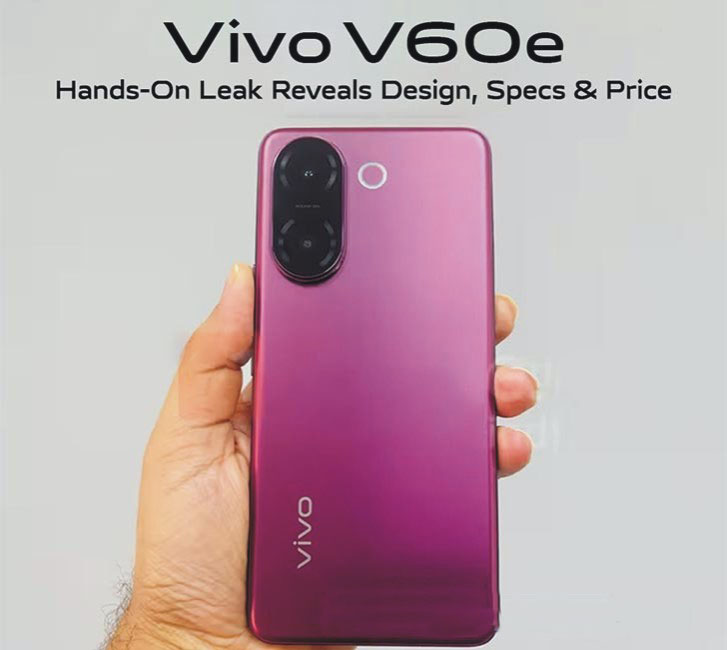 Vivo V60e 5G Hands-on Leak Confirms Design, Key Features