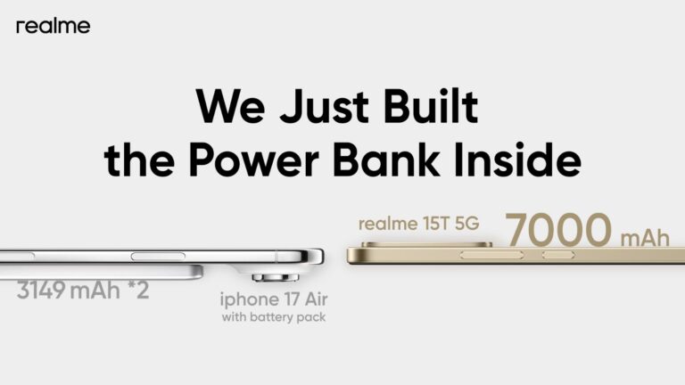 Meet the realme 15T: Outclassing iPhone with Sleeker Design and Stronger 7000mAh Titan Battery