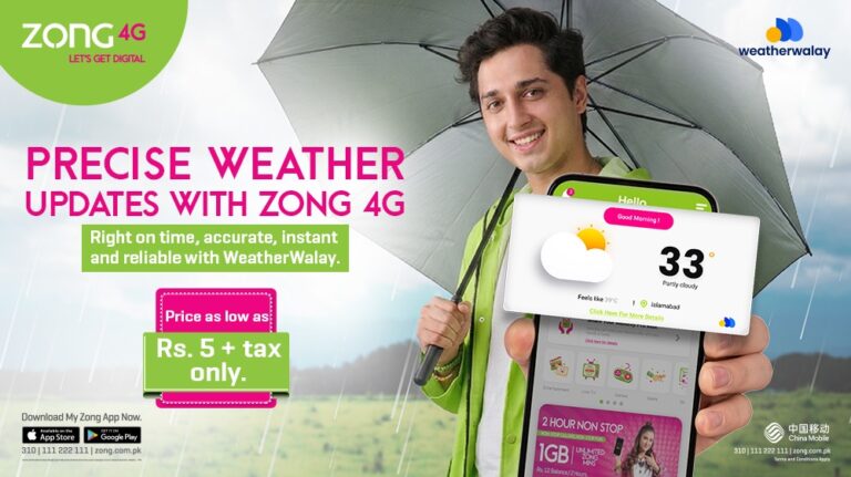 Zong Partners with WeatherWalay to Deliver Hyper-Local Weather Alerts Across Pakistan