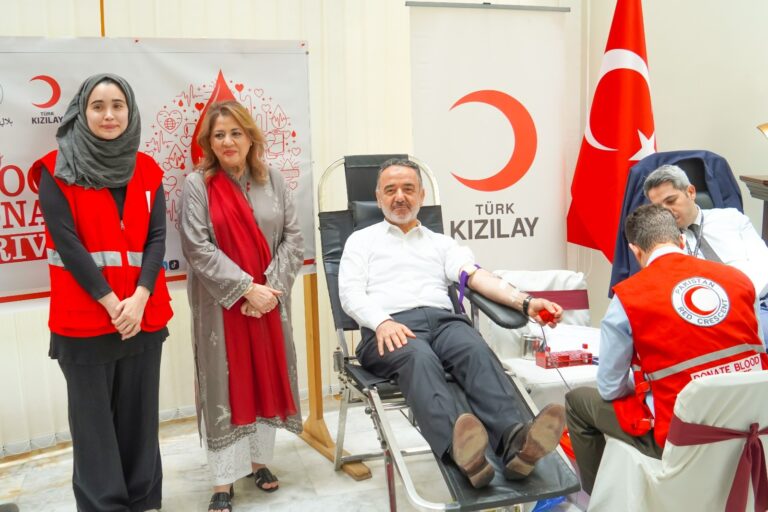 PRCS in Collaboration with Turkish Red Crescent Organizes Blood Donation Drive at the Embassy of Türkiye
