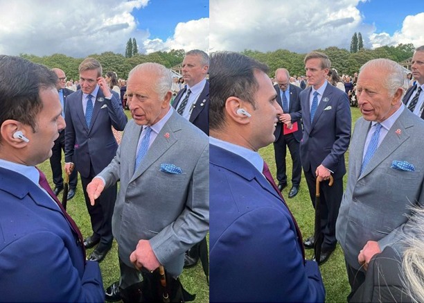 His Majesty King Charles III meets Noman Azhar, Co-Founder & Chief Officer of Zindigi by JS Bank, during The King’s Trust 50th Anniversary Celebration at Buckingham Palace