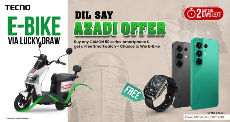 Last call: Buy CAMON 50 Series, Get a FREE TECNO WATCH 3 Active & Enter to Win a Revoo Y06!